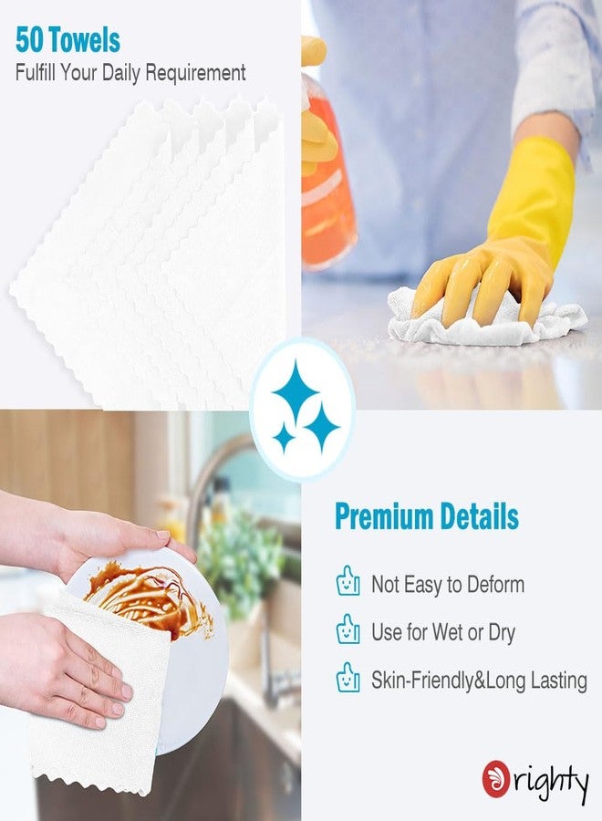 Orighty Cleaning Cloths, Shop Towels 50 Pack, Shop Rags Reusable, Microfiber Cleaning Rags Bulk for Cars, Multi-Purpose Lint Free Towels for Automotive, Mechanic, Kitchen, 11.5’’ x 11.5’’, White - Image 4
